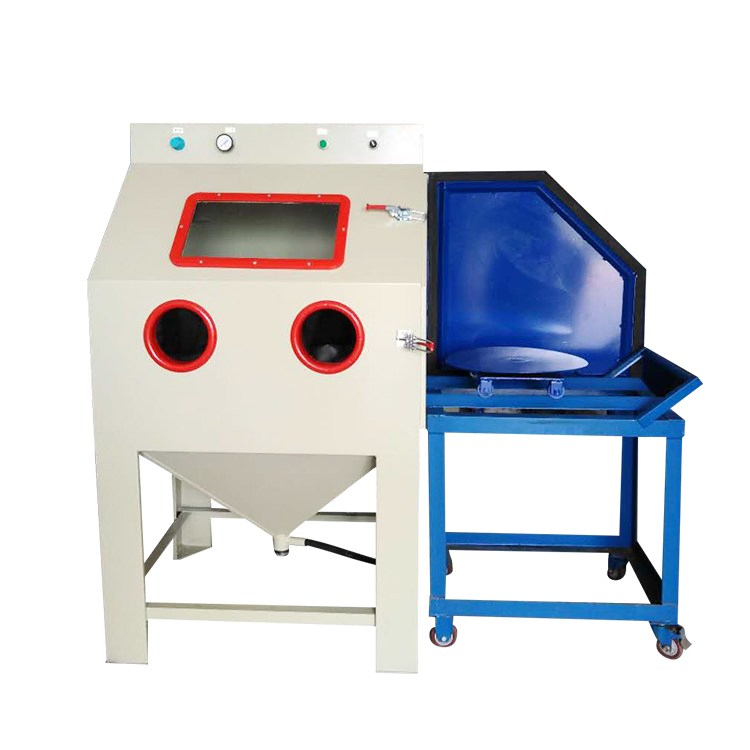 Heavy-Duty Manual Spin Blast System with Air Recycling Precision Rotary Manual Sandblasting Machine