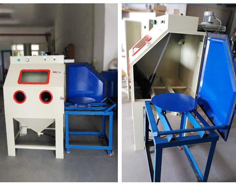 Heavy-Duty Manual Spin Blast System with Air Recycling Precision Rotary Manual Sandblasting Machine
