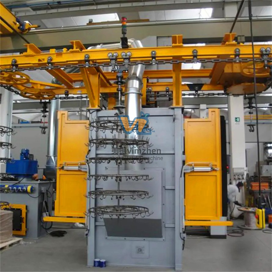Best Price Accumulative Shot Blasting Line with Auto-Stop for Motor Casings