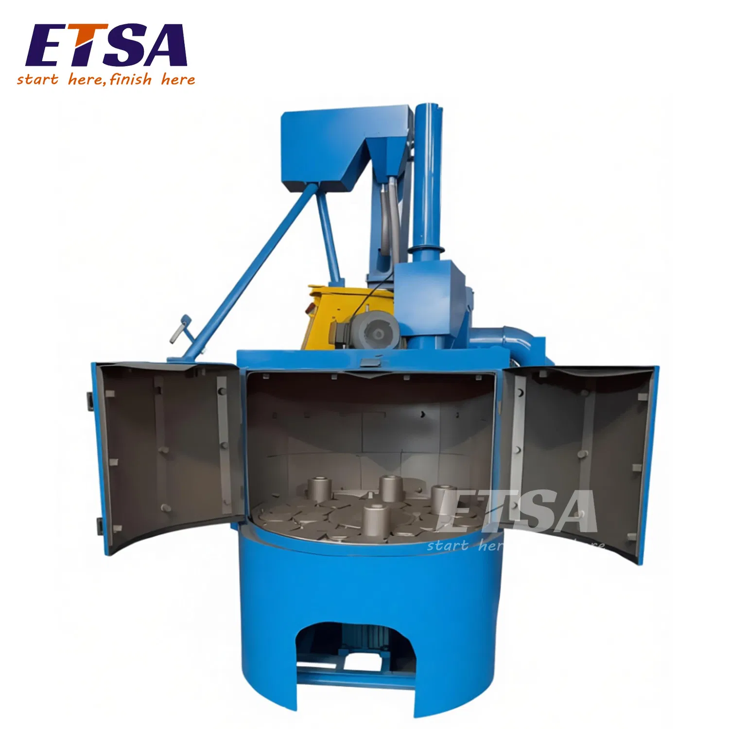 Professional Car Aluminum Alloy Wheel Turntable Rotary Table Type Shot Blasting Cleaning Machine