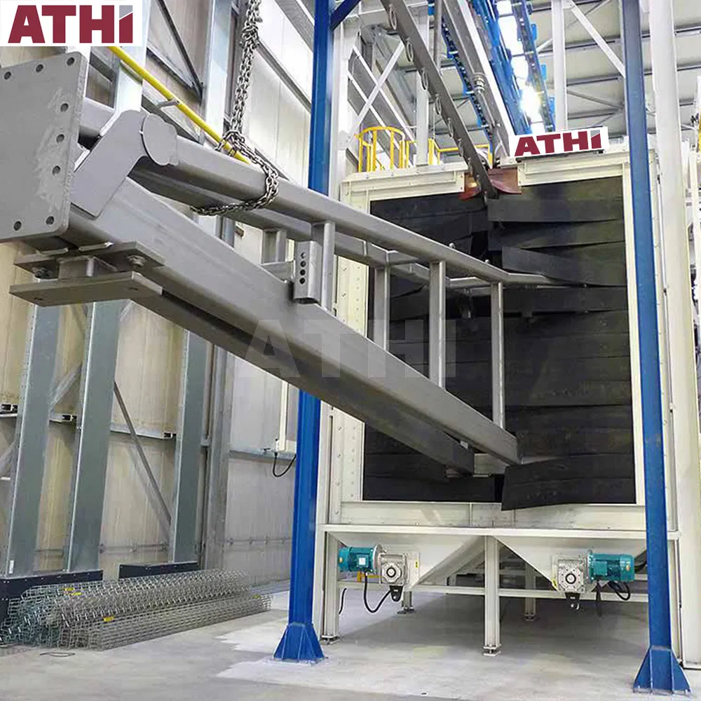 Metal Welded Part Automatic Shot Blasting Machine and Painting Booth Line