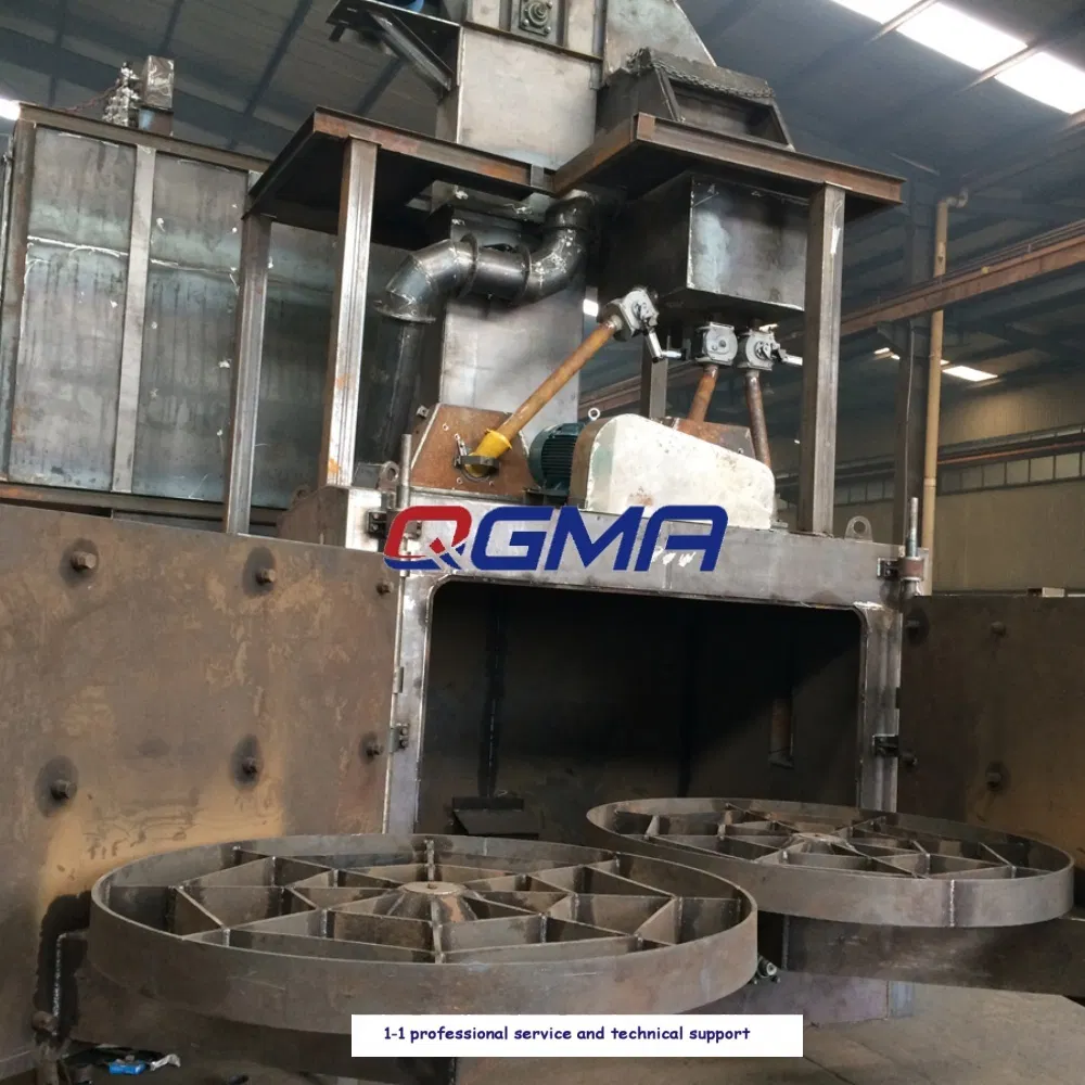 Rotary Table Type Shot Blasting Machine Descaling Reached to Grade SA2.5