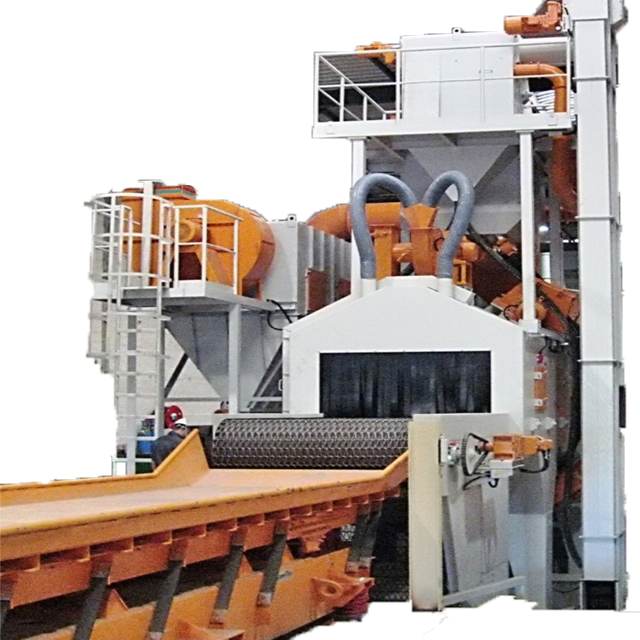 Wire Mesh Belt Shot Blasting Machine for Aluminum Plate Aluminum Wheel Hub and Auto Parts and Brake Pad