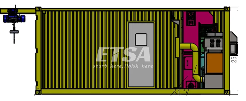 Containerized Blast Room Interior
