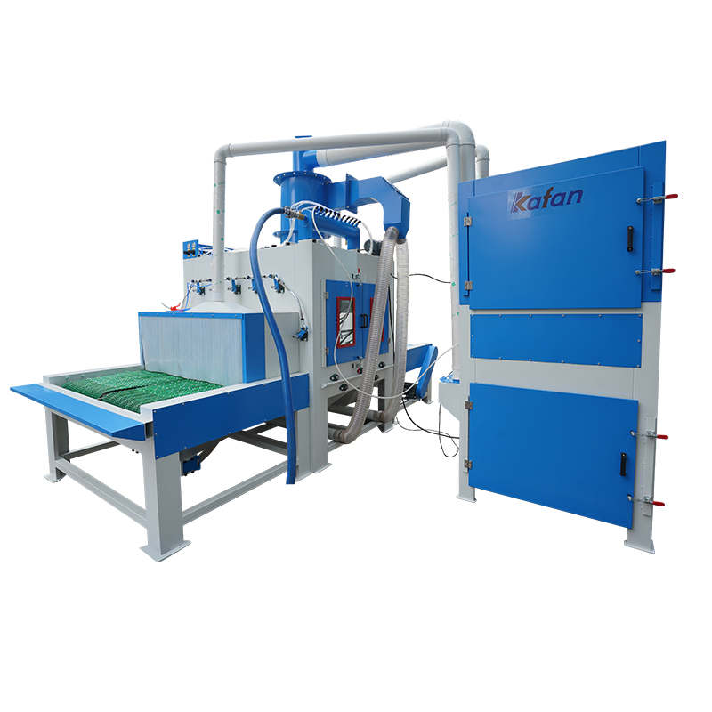 Steel Beam Automatic Sandblasting Machine Continuous Conveyor Sand Blasting System