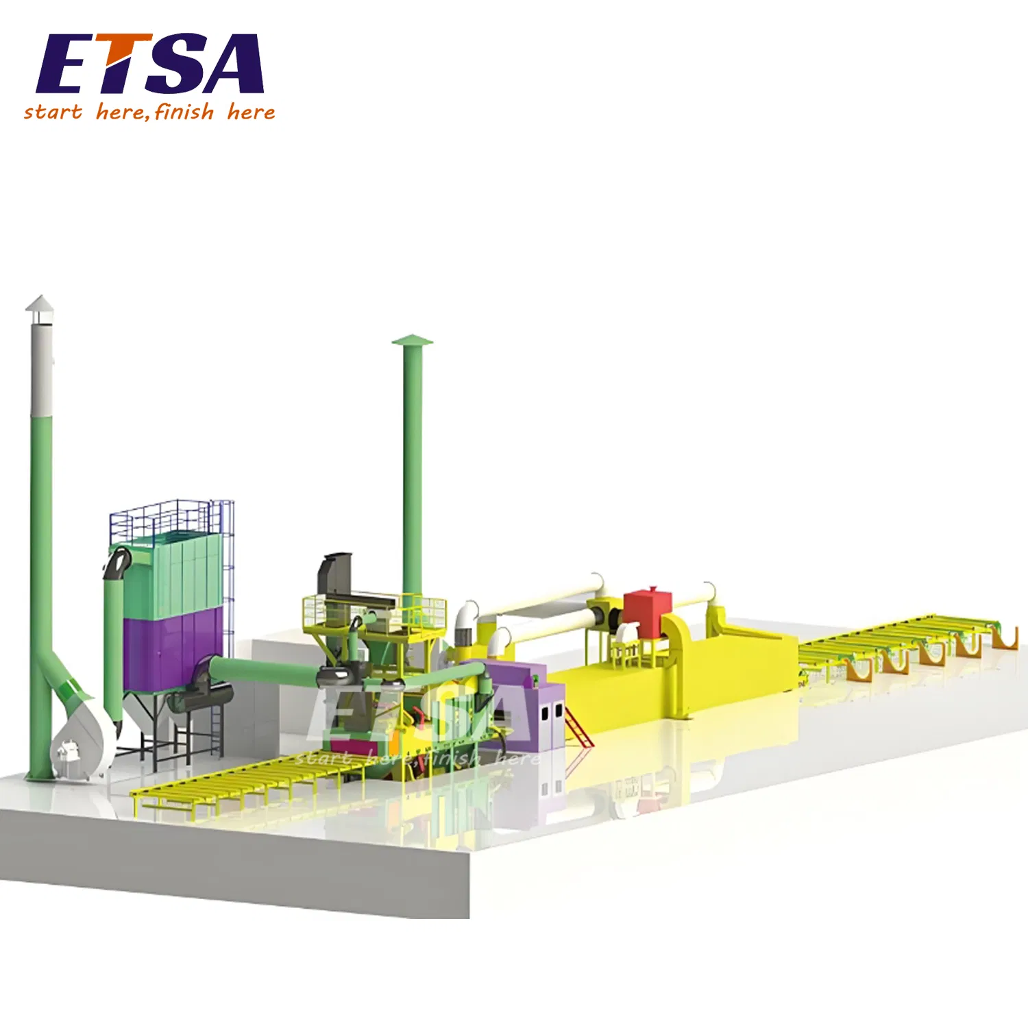 Steel Plate Shot Blasting Line with Painting and Drying