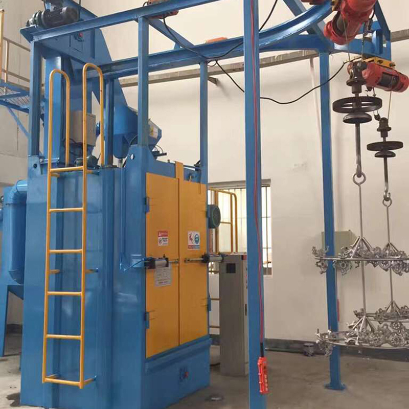 Rotary Table Type Shot Blasting Machine Hanger Hook Type Shot Blaster Machine.