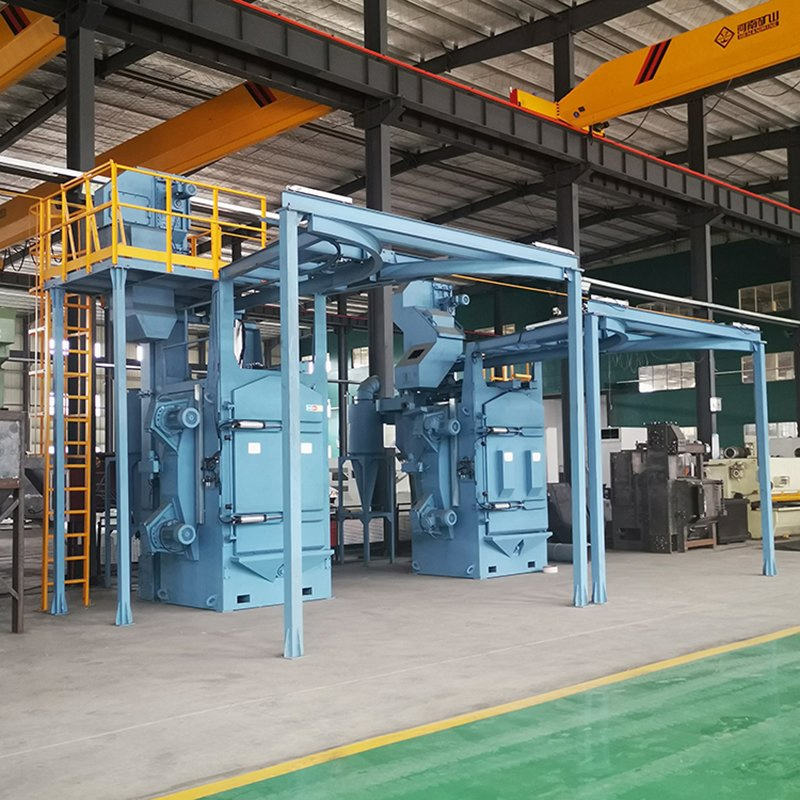 Rotary Table Type Shot Blasting Machine Hanger Hook Type Shot Blaster Machine.