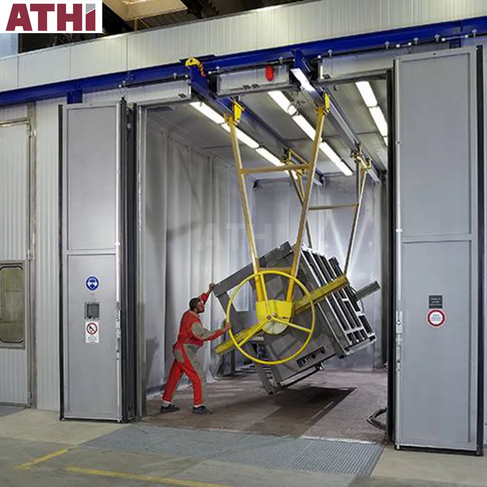 Sand Blasting Chamber Complete Set with Blasting Pot/Lighting/Dust Collector System