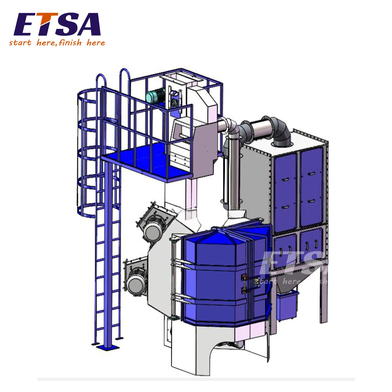 Professional Car Aluminum Alloy Wheel Turntable Rotary Table Type Shot Blasting Cleaning Machine