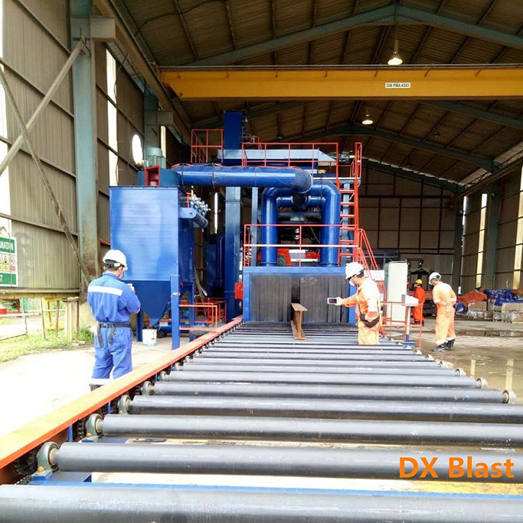 Qingdao Q69 Pass Through Clean H Beam /Steel Plate Metal Surface Roller Conveyor Type Shot Blasting Machine