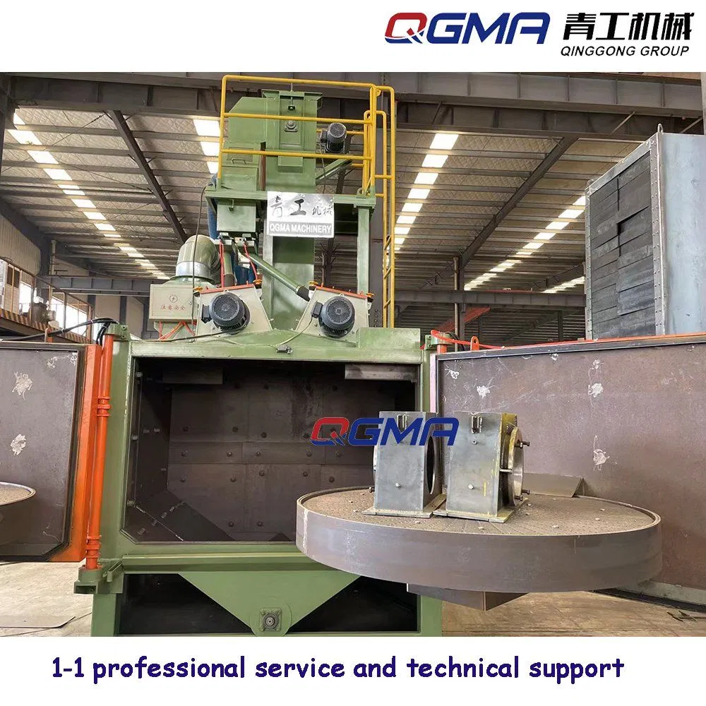 Small Castings Cleaning Rotary Table Turnable Type Shot Blasting Machine