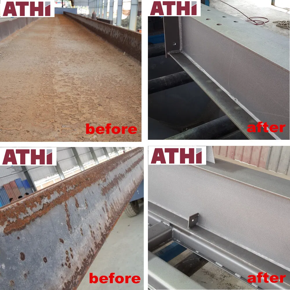 Steel Plates Roller Conveyor Shot Blasting Machine