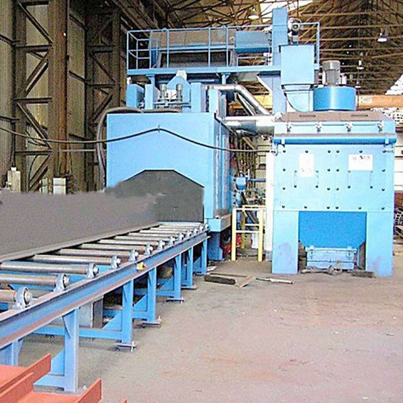 Automation Steel Pipe Shot Blasting Machine for Has Low Energy and Stability Performance