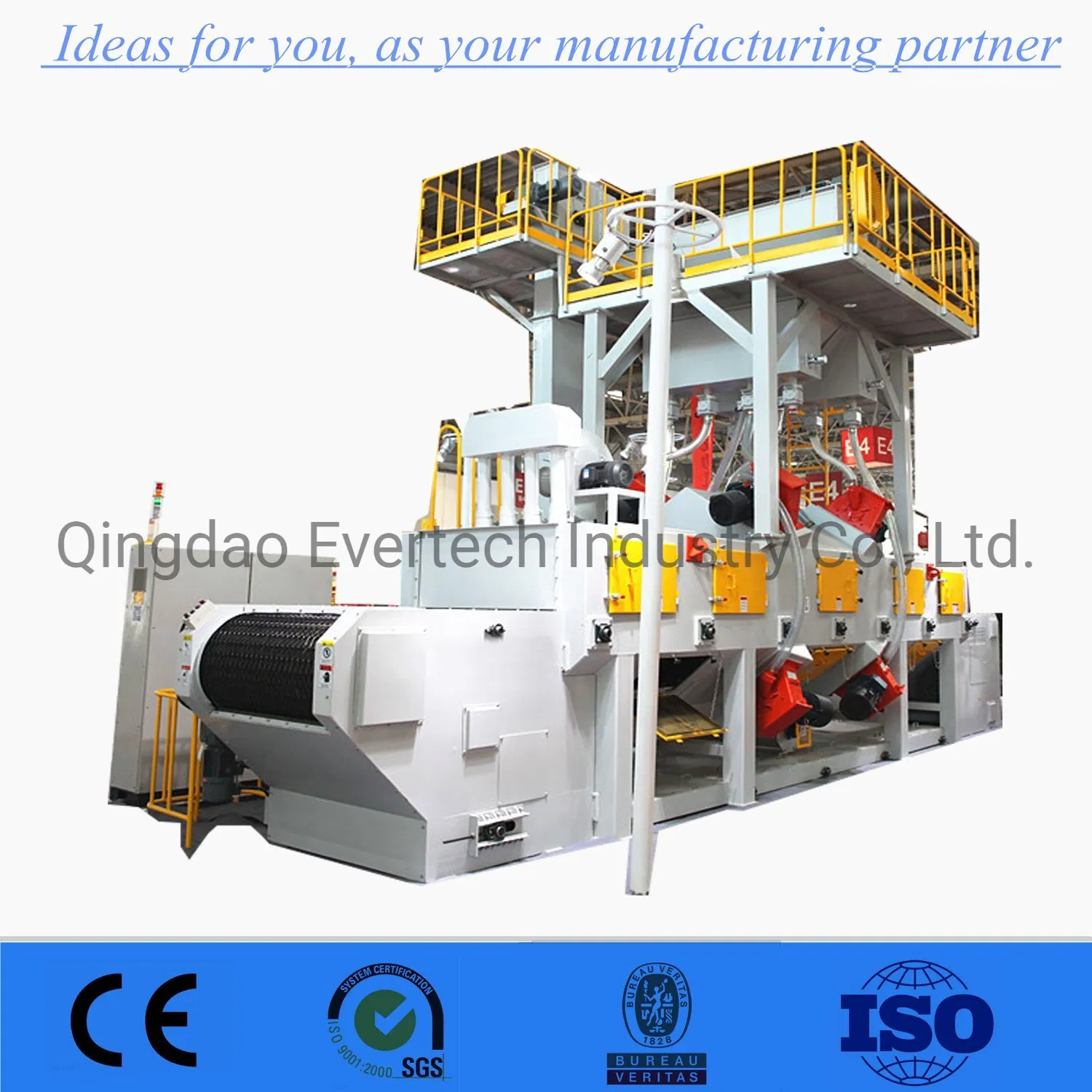 Engine Block Cylinder Head Wire Mesh Conveyor Belt Shot Blasting Machine