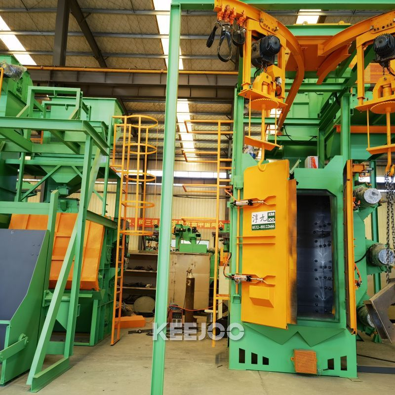 500kg/ Hook PLC Controlled Hanger Type Shot Blasting Machine for Casting Parts Surface Cleaning