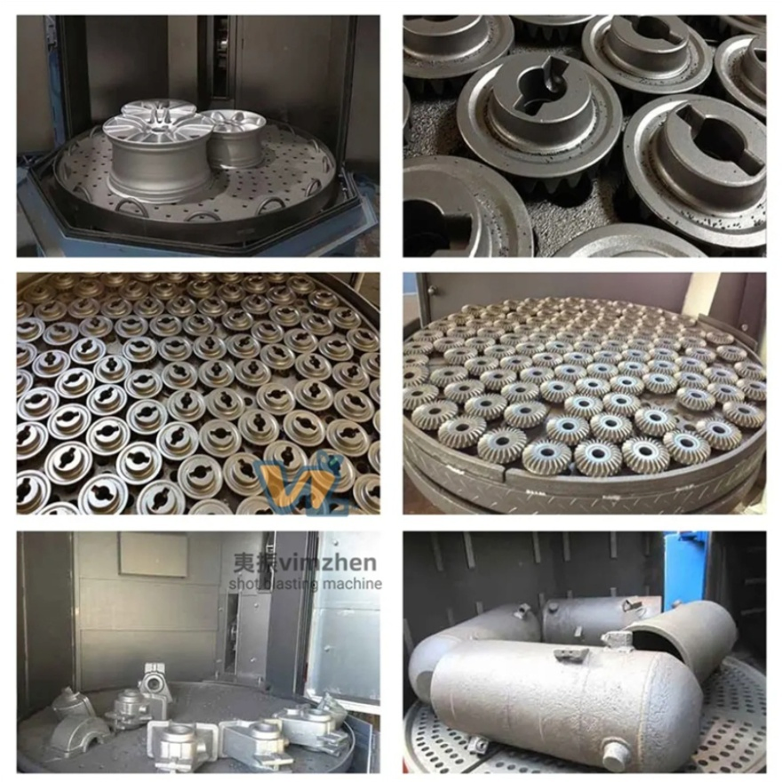 Hot Sale Q35 Small Castings Forging Parts Cleaning Rotary Table Turnable Type Shot Blasting Machine