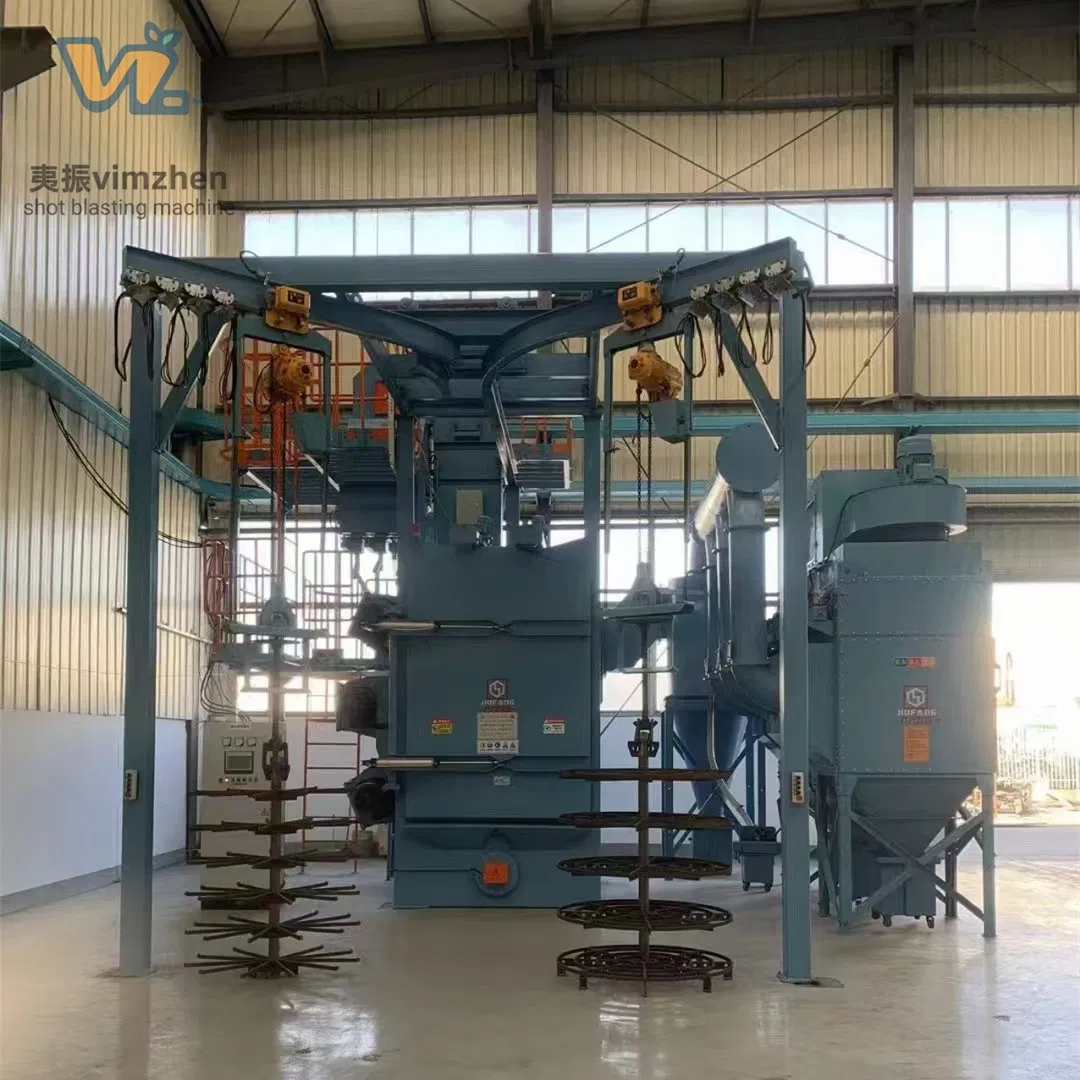 Custom Crawler Tumble Belt Wire Mesh Hook Type Casting Metal Parts Auto Parts Steel Pipe Steel Plate Shot Sand Blasting Cleaning Sandblasting Machine