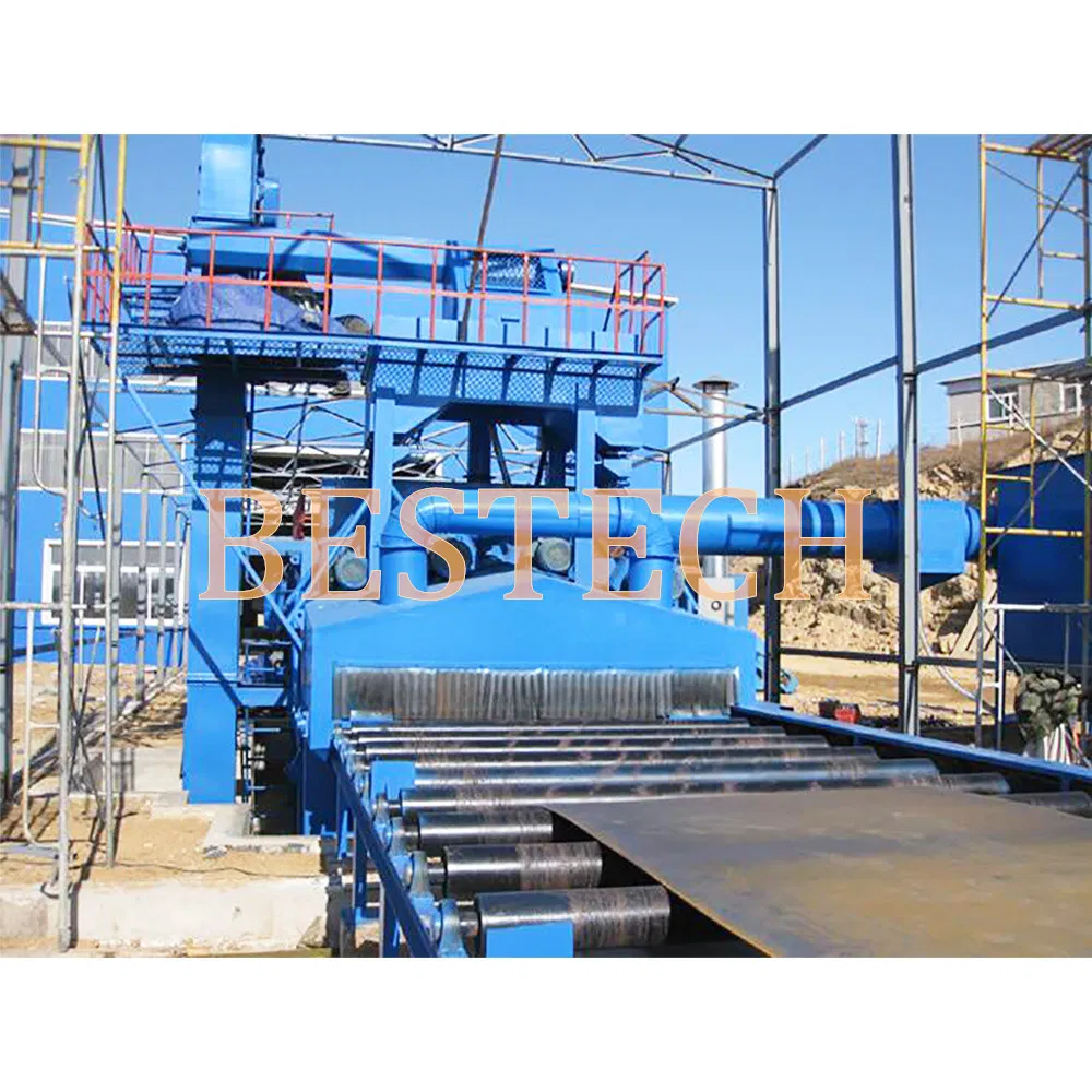 Roller Conveyor Abrasive Shot Blasting Machine for Plate Profile Structural Steel Surface Cleaning