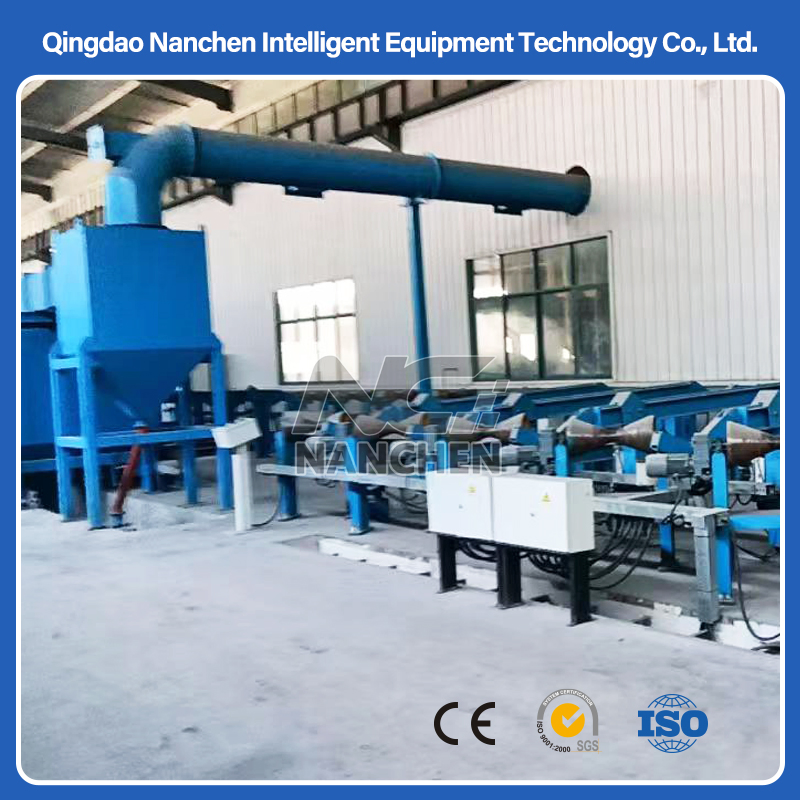 High Efficiency Automatic Surface Cleaning Steel Pipe Outer Wall Roller Conveyor Shot Blasting Machine