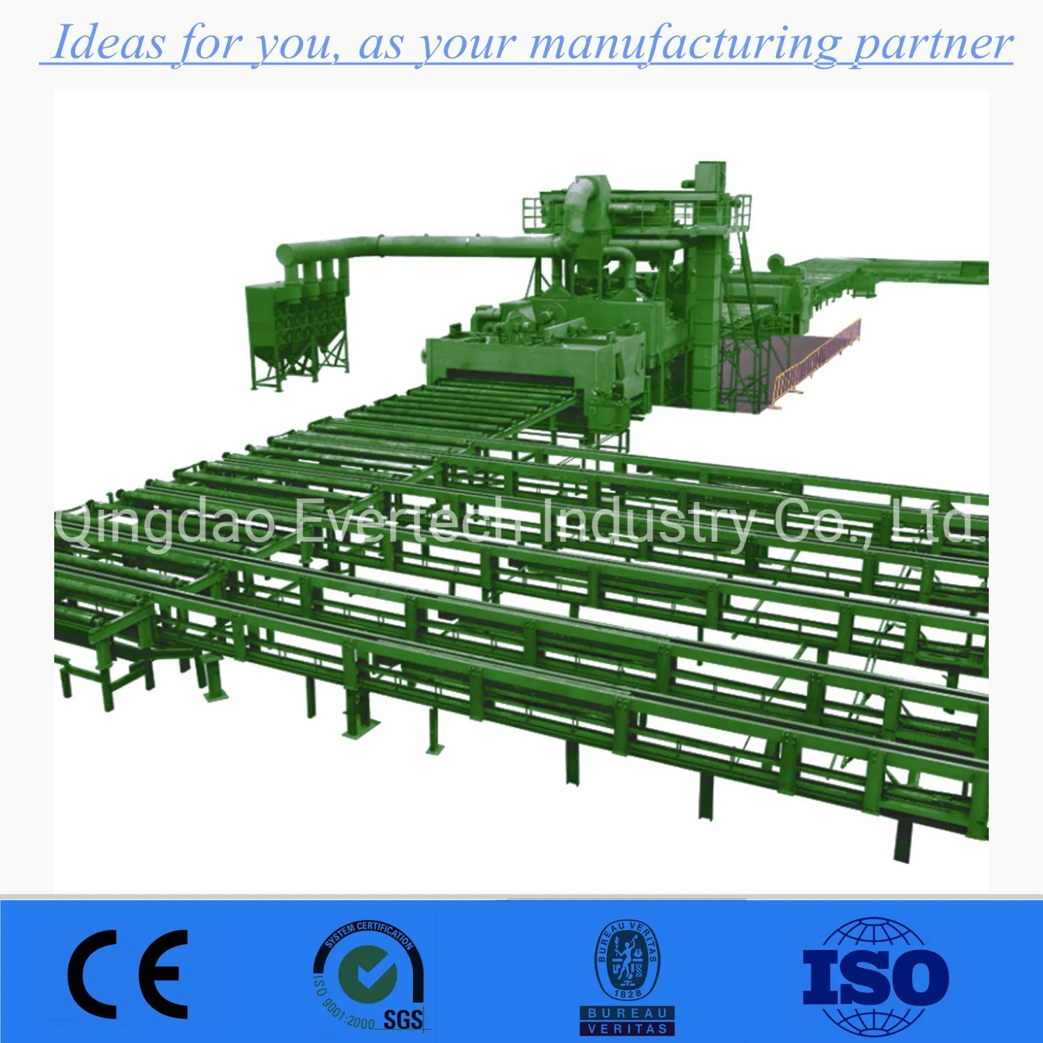 Automatic Shot Blasting and Painting Line for Steel Profiles Steel Plate