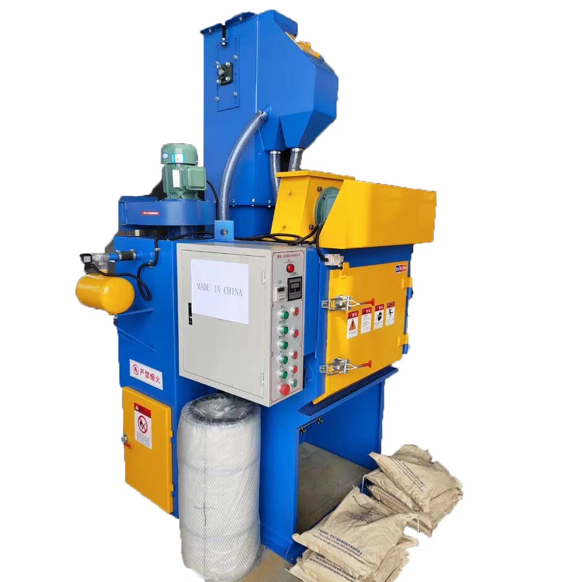 High-Performance Copper Parts Surface Treatment Q326 Belt Tumble Apron Wheelabrator Vertical Shot Blast Machine Foshan