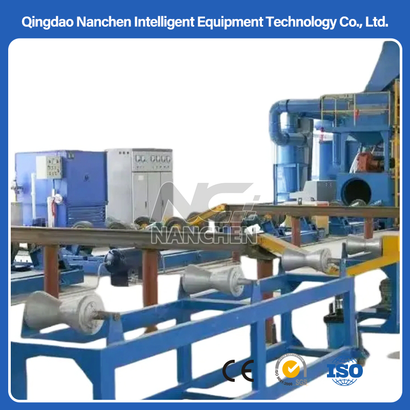 High Efficiency Automatic Surface Cleaning Steel Pipe Outer Wall Roller Conveyor Shot Blasting Machine