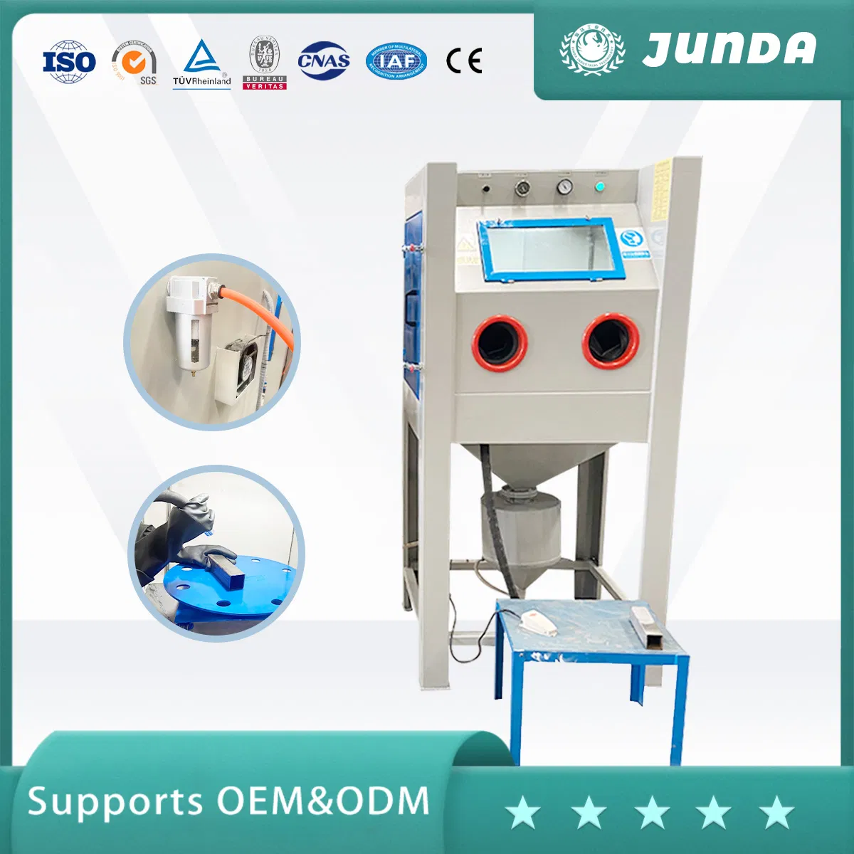 Dustless Stripping Surface Cleaning Manual Wet Sand Blasting Cabinet Machine Cabinet