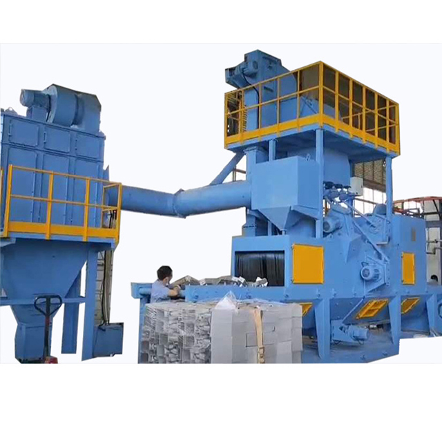 Qwd1000 Wire Mesh Belt Continous Surface Shot Blasting Machine for Light Parts Complicated Casting