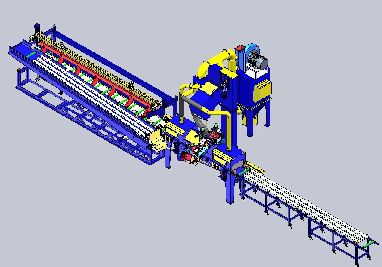 Roller Conveyor Type Shot Blasting Machine for Aluminum Profile Surface Cleaning Abrator