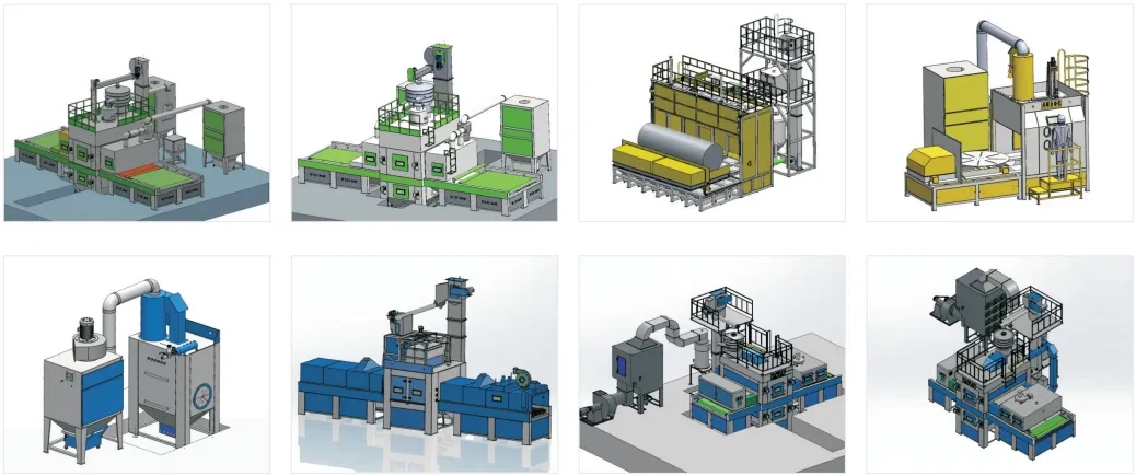 Through type sandblasting machine