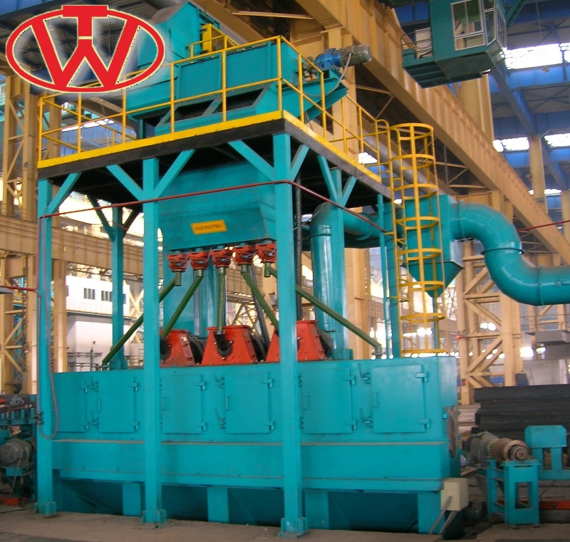 Square Round Steel Pipe Straight Through Shot Blasting Machine for Burnishing Deflashing