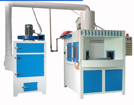 Energy-Efficient Turntable Blasting System with Boron Carbide Nozzles 0-5m/Min Speed Control Turntable Sandblasting Machine