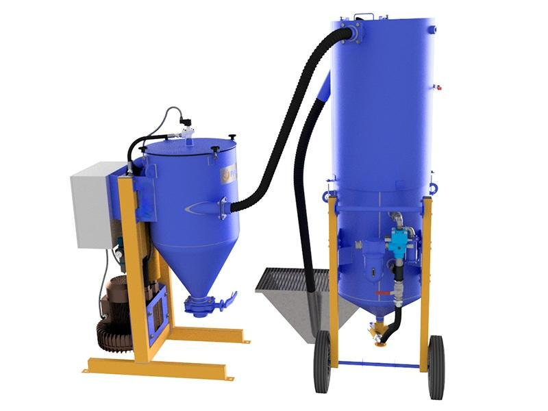 Portable Abrasive Vacuum Recovery System for Steel Grits Garnet Recovery Used in Shipyard Drydocks