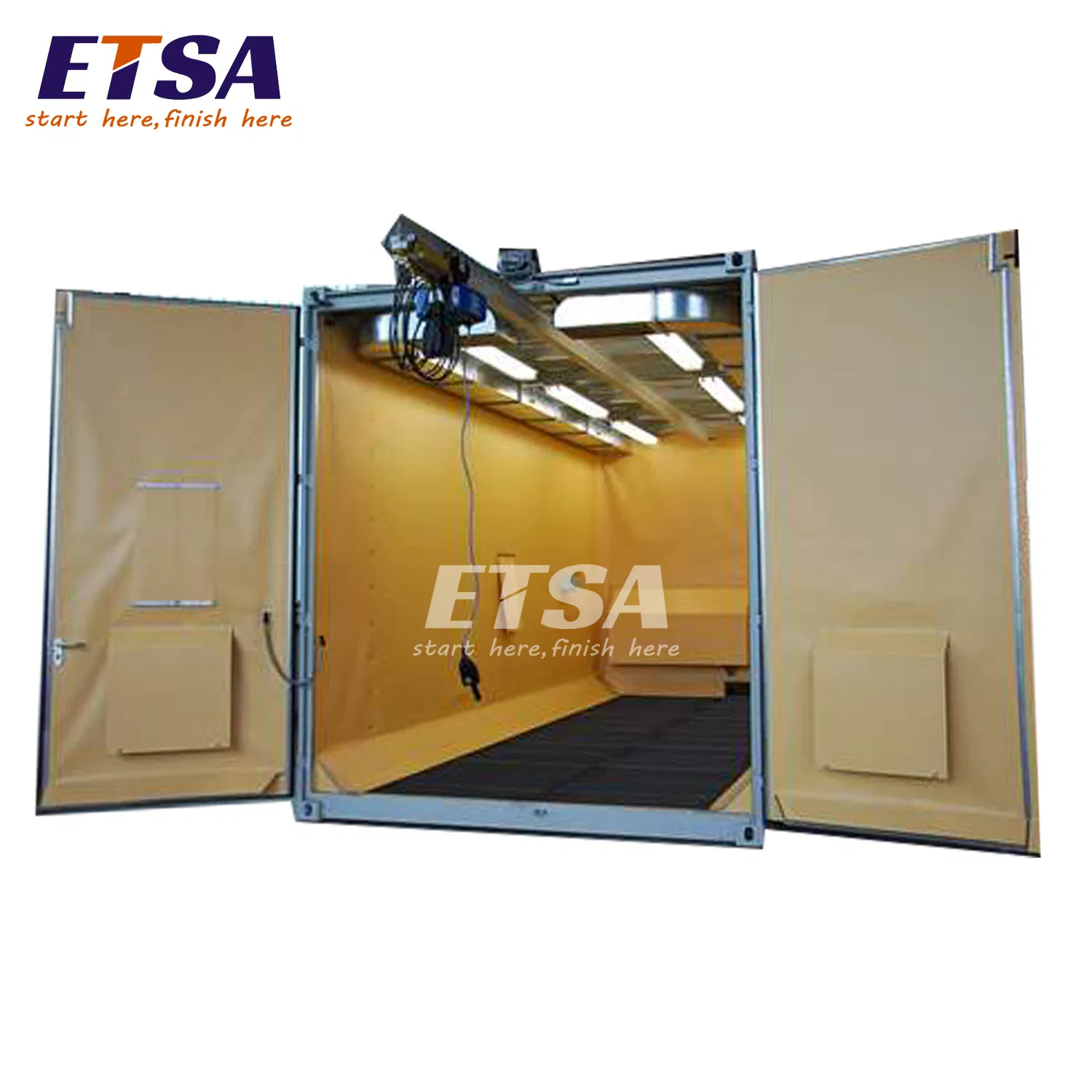 Factory Price 40FT Container Robot Blasting Room 20FT Container Sandblasting Booth System