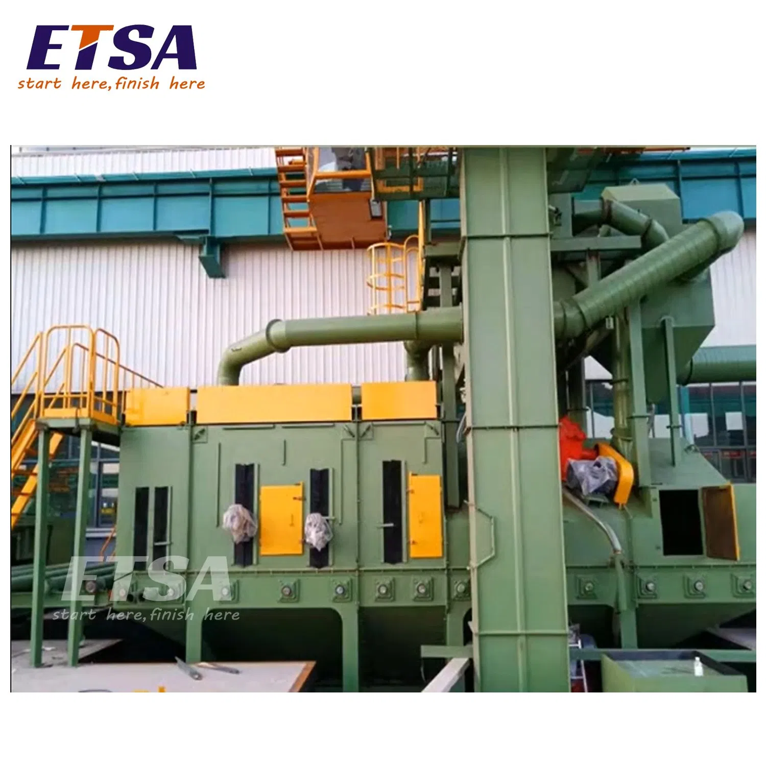 Automatic H Beam Steel Plate Structure Shot Blasting Pretreatment Line Price with Painting System