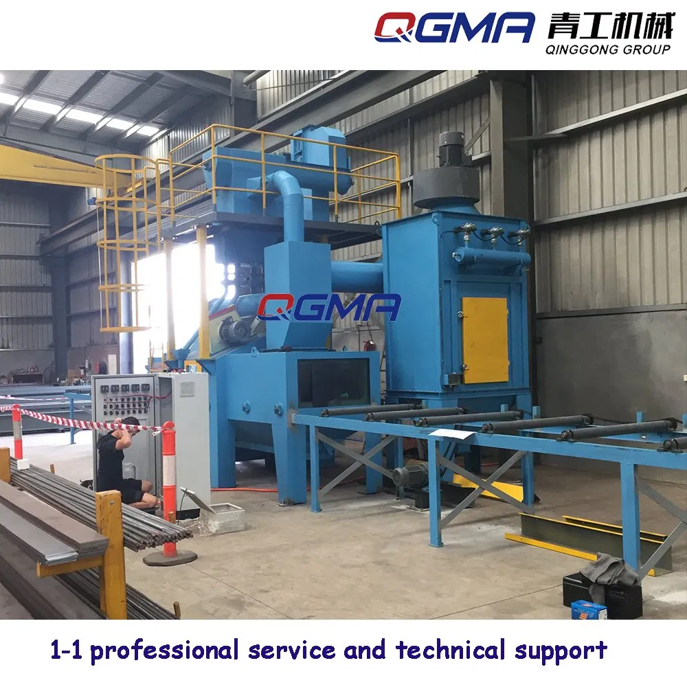 Steel Tube and H Beam Roller Conveyor Shot Blasting Machine