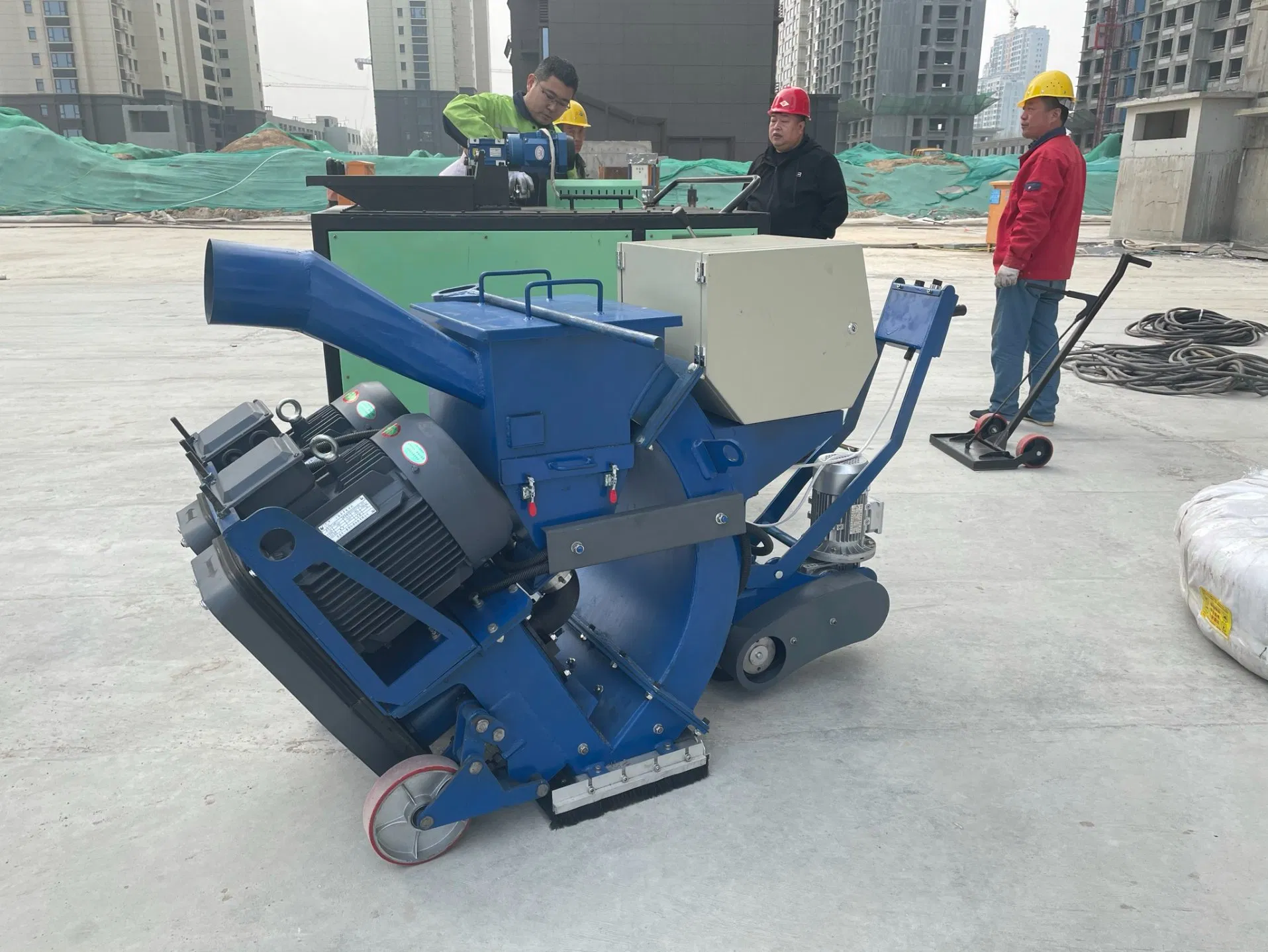 Mobile Portable Concrete Surface, Large Steel Pipe Surface Treatment Shot Blasting Machine