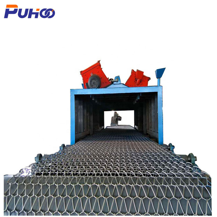 Stone Aluminum Casting Parts Wire Mesh Belt Shot Blasting Machine