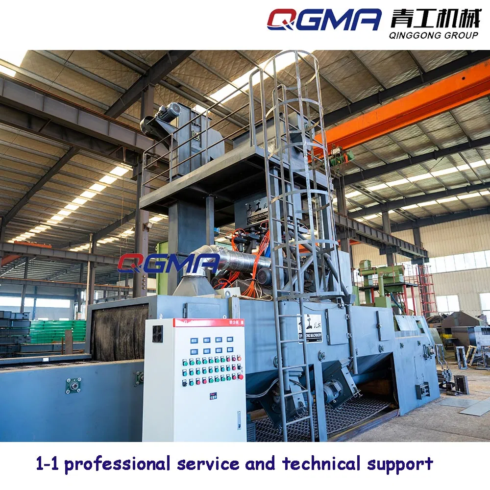 Roller Conveying Wheel Blasting Machine for Motor Shells Cleaning Steel Wire Mesh Belt Shot Blasting Machine