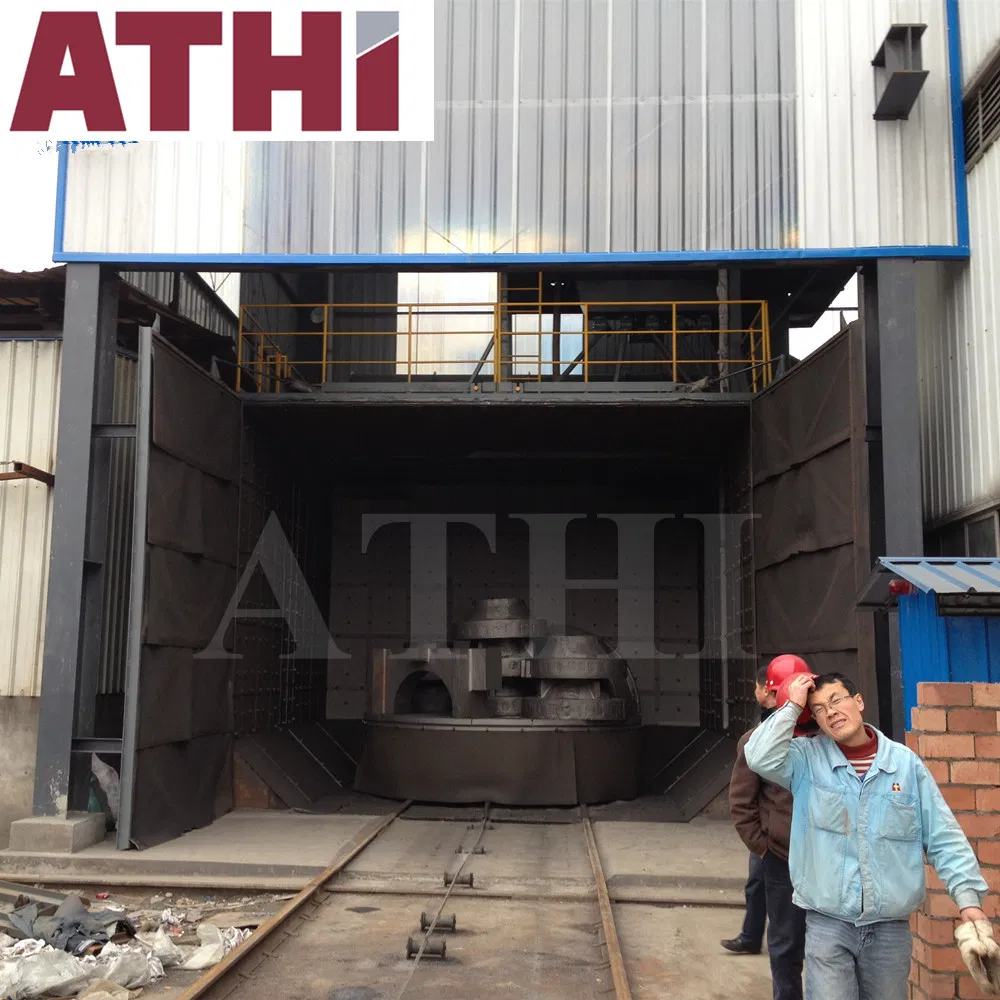 Q76 Series Table Trolley Bogie Type Shot Blasting Machine for Flanges Big Heavy Parts Surface Cleaning