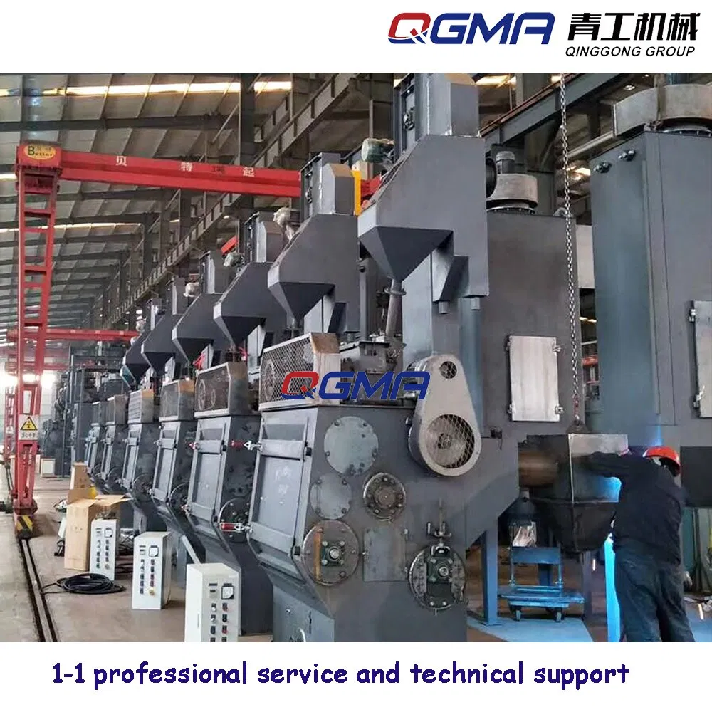 Automatic Tumble Rubber Belt Shot Blast Cleaning Machine with Loading Unloading System