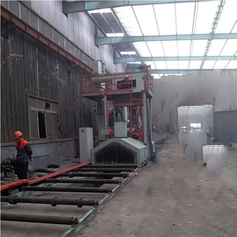 Steel Pipe External Wall Cleaning Shot Blasting Machine Wheel Blasting