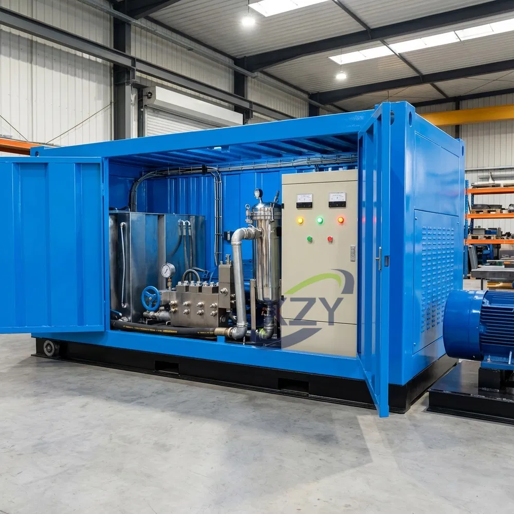 15000psi 90kw Electric Power High Pressure Water Jetting System