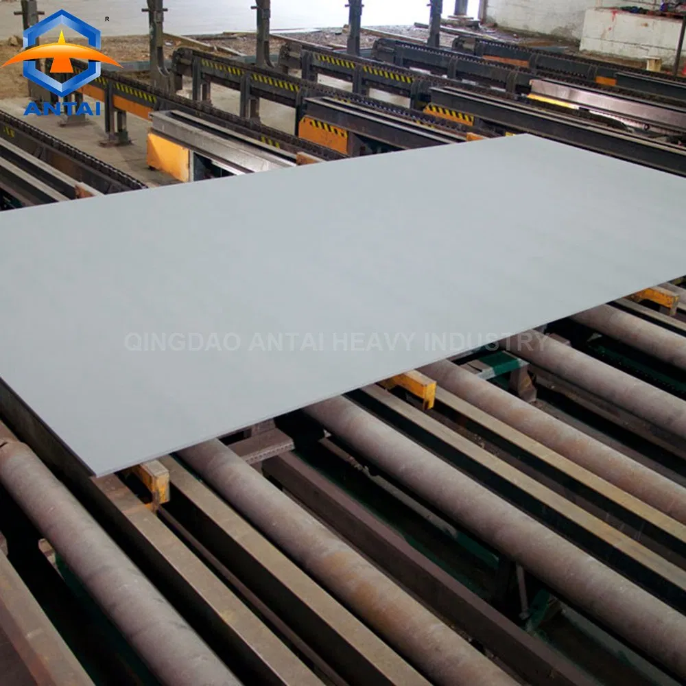 Qingdao Antai Steel Plate Roller Conveyor Shot Blasting and Automatic Painting Line