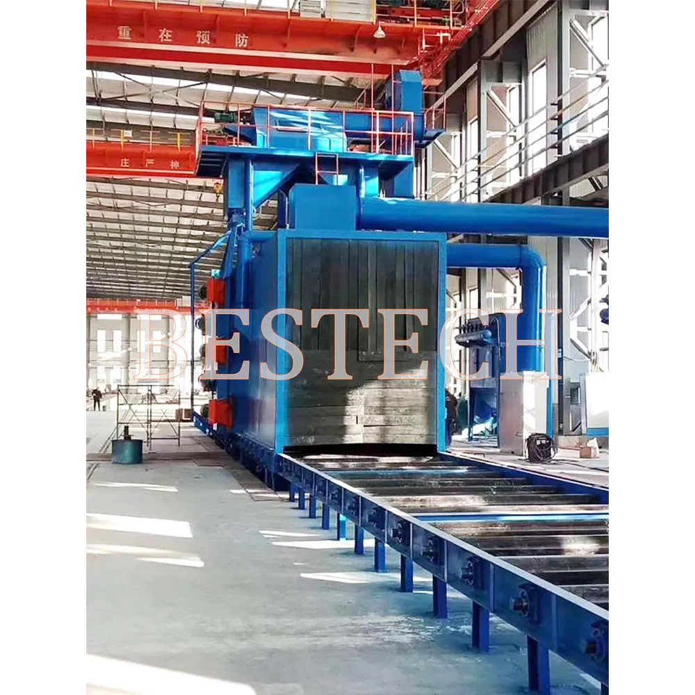 Roller Conveyor Abrasive Shot Blasting Machine for Plate Profile Structural Steel Surface Cleaning