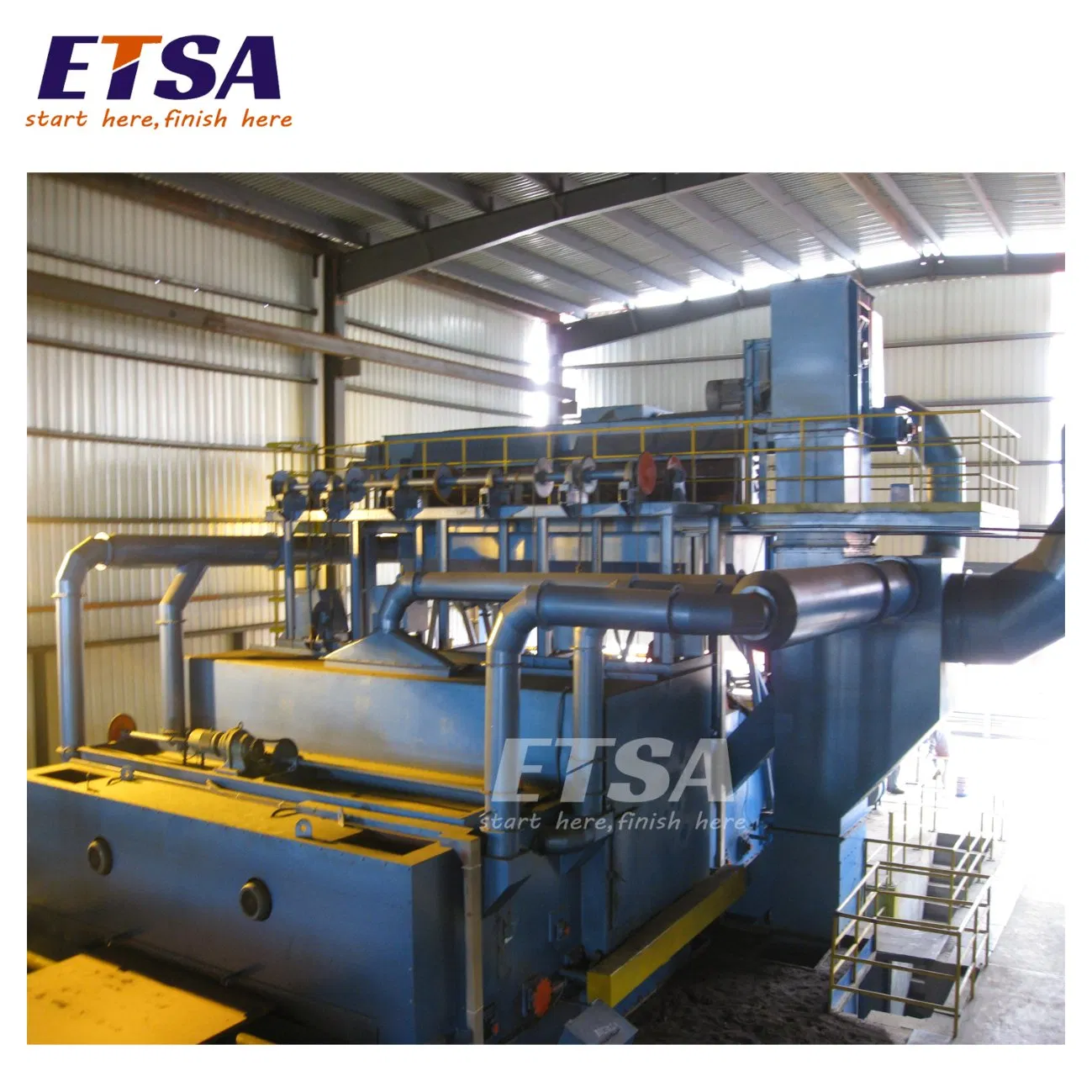 Type Steel Plate H Beam Cleaning Spray Painting Complete Surface Preservation Line