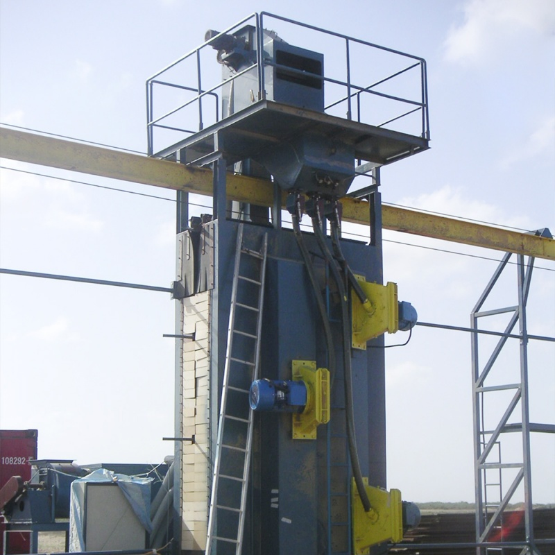 Megaflow Hook Type Shot Blasting Machine High Throughput