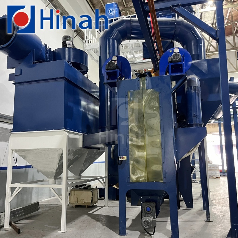 Automatic Shot Blasting Pretreatment P&F Long Profile Powder Coating Line Turnkey Solutiuon