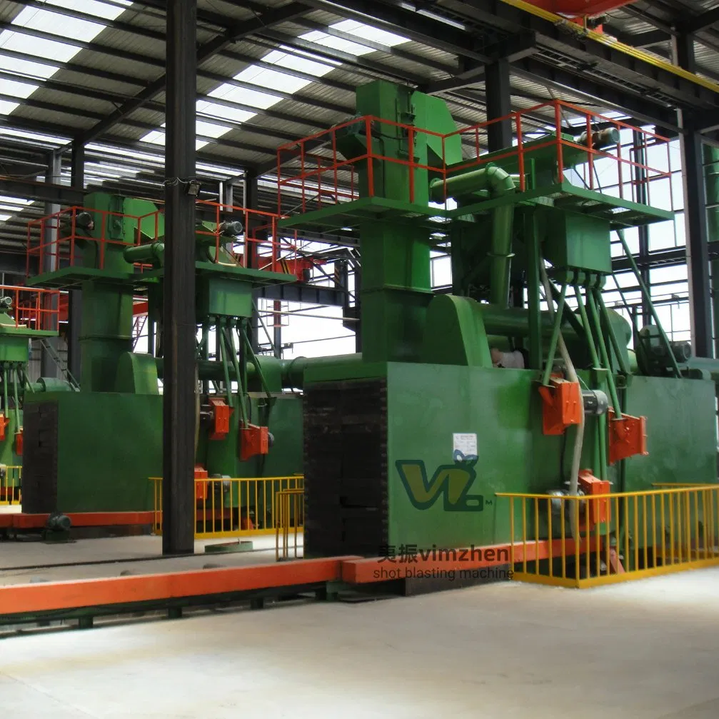 Q69 Roller Conveying Sandblasting H Steel Metal Beam Steel Plate Shot Cleaning Sand Blasting Blast Machine